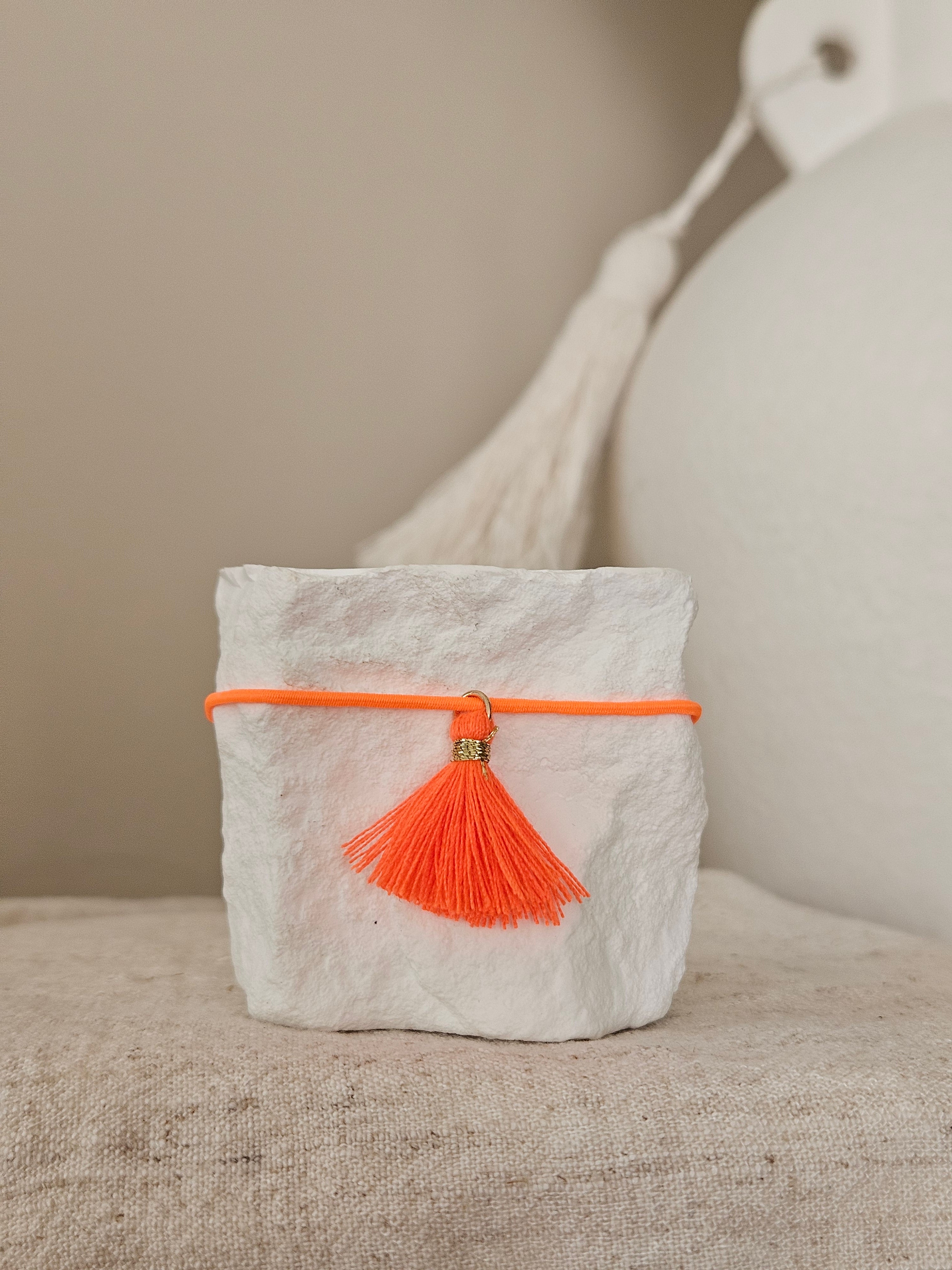 Glasband -  Boho Neon Koralle